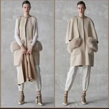 drawer 리버서블 퍼 케이프 코트