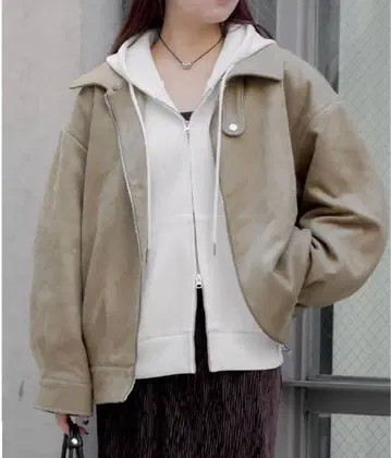 RAY CASSIN 퀼팅 충전솜 가죽 BZ S/BEI F 사이즈