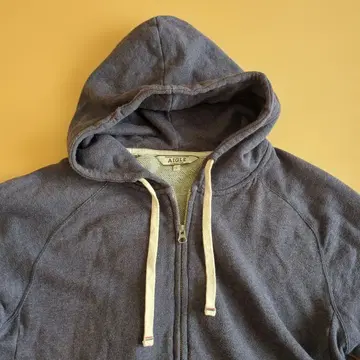 AIGLE 블루 그레이 후드티 L 사이즈