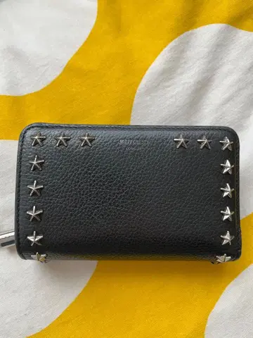 지미추 블랙 장지갑 스타 스터드 장식