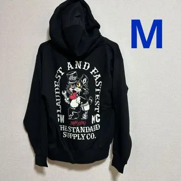 새상품 M 스컬웍스 후드티 지퍼 블랙