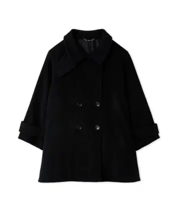 CELFORD A라인 울 미들 코트 블랙