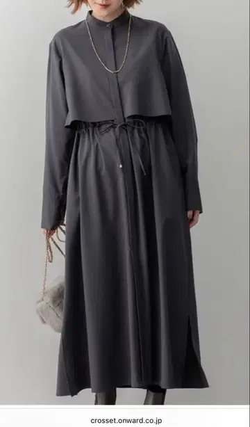 23구 [세탁 가능] TW 매트 크로스 셔츠 원피스