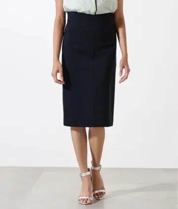 PINKY&DIANNE 핑키앤다이안 타이트 스커트 블랙 무릎 기장