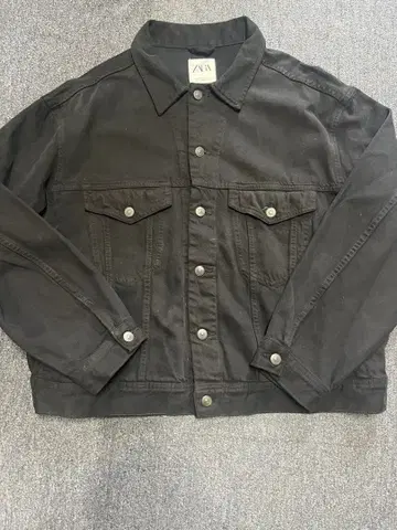 ZARA 블랙 데님 자켓 M