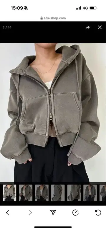 efu VINTAGE SHORT HOODIE