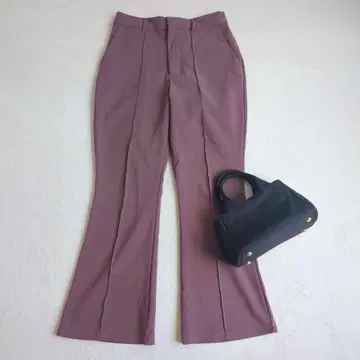 GRL 그레일 플레어 팬츠 센터 프레스 페미닌 성숙 캐주얼 M