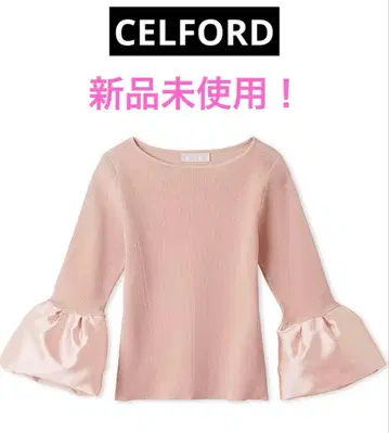 미사용 새상품! CELFORD 벨 슬리브 리브 니트 풀오버 38 M 핑크