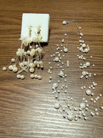 펄 귀걸이, 목걸이 세트