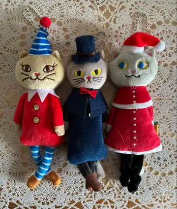 칼디 크리스마스 축 늘어진 고양이 인형