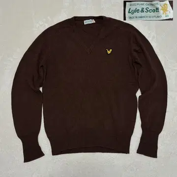 라일&스캇 V넥 니트 스웨터 캐시미어 100% 와펜 로고 XL