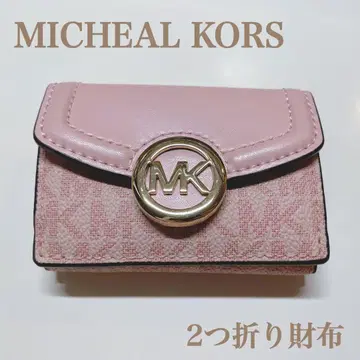 [ 새상품급 ] MICHAEL KORS 이단 접이식 지갑 미니 월렛 핑크