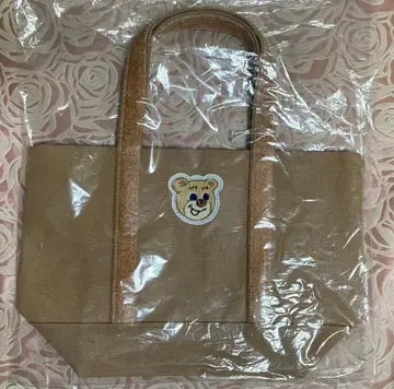 올드 테디 와펜 토트백 작은 사이즈 베이지