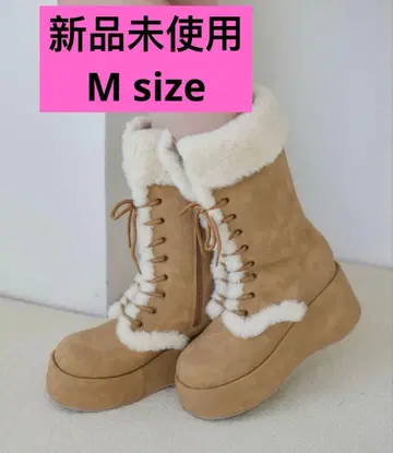 NICE CLAUP 마이너스 3킬로 레이스업 어그 부츠