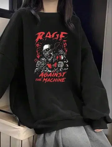 [ 새상품 ] RATM 스컬 맨투맨 XL 블랙 레이지 어게인스트 더 머신