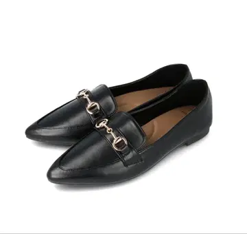 [ 미사용 새상품 ] 블랙 스틸레토 로퍼 박스 포함