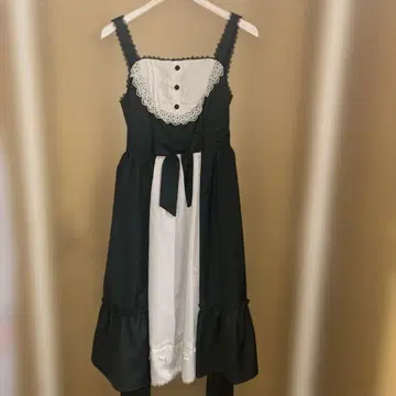 axes femme kawaii 소공녀 시리즈 점프 스커트 (다크 그린)