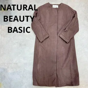 NATURAL BEAUTY BASIC 울 비버 노카라 코트