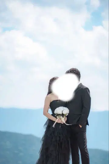 블랙 웨딩 드레스