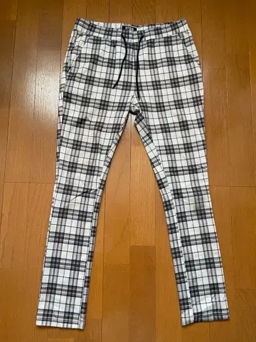 단종품 아담스 저글러 체크 무늬 스키니 팬츠 L 사이즈