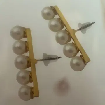 진주 5연 귀걸이