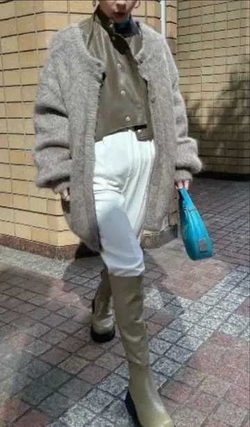 새상품급 AMERIi 2WAY MOHAIR SHAGGY KNIT