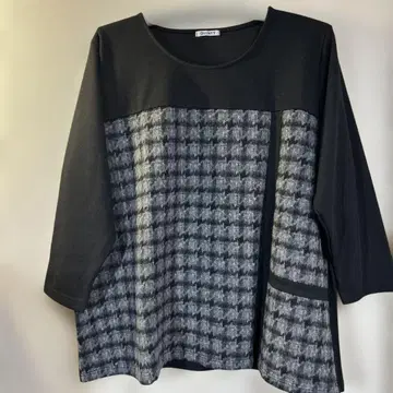 QUINTY 체크 무늬 긴팔 튜닉