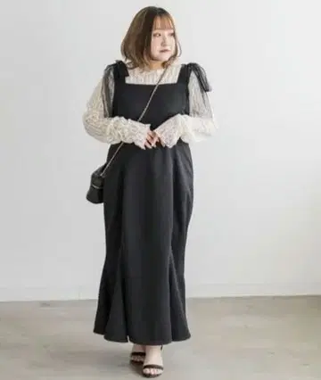 새상품급 CLETTE 쿠레트 튤 리본 원피스 블랙