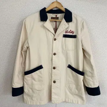 AT-DIRTY 커버올 M 사이즈 베이지/네이비