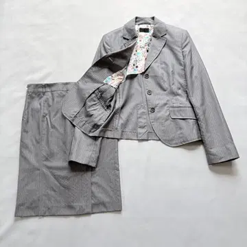 [ 폴스미스 블랙 ] 셋업 스커트 수트 스트라이프 그레이 40