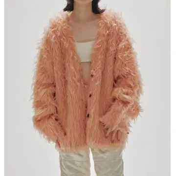 todayful Brashed Mix Cardigan 코랄