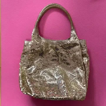 골드 스팽글 빅 토트백