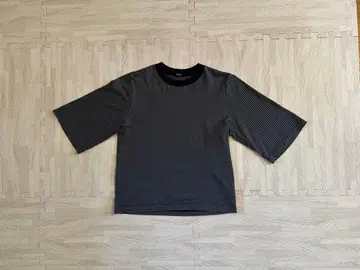 새상품급 LOEFF 스트라이프 반팔 T셔츠 그레이