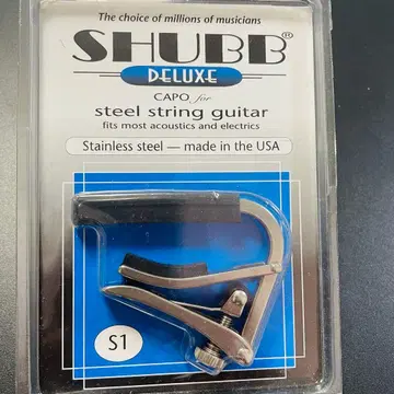 SHUBB S1 카포 & DUNLOP 핑거 피크 0.18 밴조