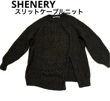 SHENERY 슬릿 케이블 니트