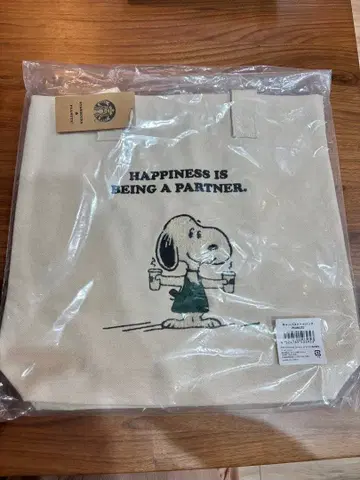 미개봉 새상품 스타벅스 PEANUTS 스누피 토트백