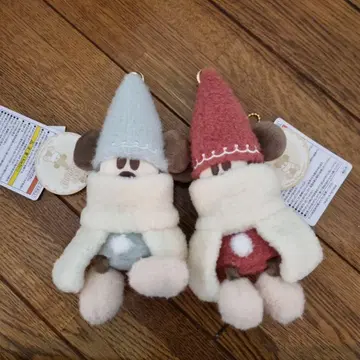 릴린린 인형 배지 스카이블루 빨간색 2개 세트