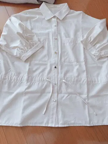 아즈노우아즈 블라우스 자켓 드로스트 버튼 디자인 비쥬