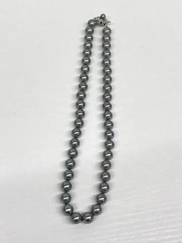 마조리카 펄 그레이 진주 목걸이 실버