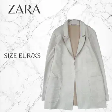 자라 작은 사이즈 버튼리스 스웨이드풍 테일러드 자켓 EUR/XS