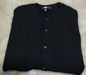 UNIQLO 캐시미어 크루넥 가디건 XL 블랙