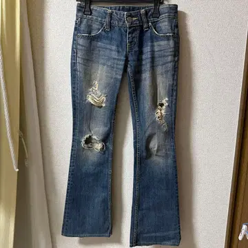 MOUSSY 데미지 부츠컷 데님