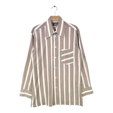 70s 유로 빈티지 초와이드 스트라이프 빈티지 스트라이프 셔츠 L 상당