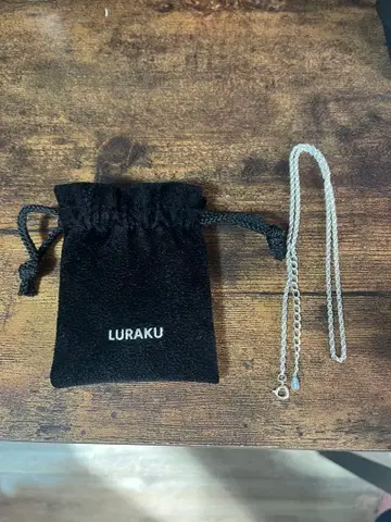 LURAKU 실버 925 목걸이 파우치 포함