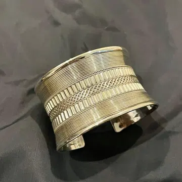 새상품급 925 실버 와이드 커프 뱅글 빈티지 59.2g