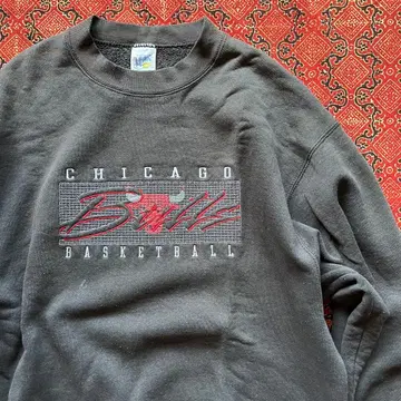 90s 빈티지 시카고 불스 맨투맨 블랙 USA제 트레이닝복