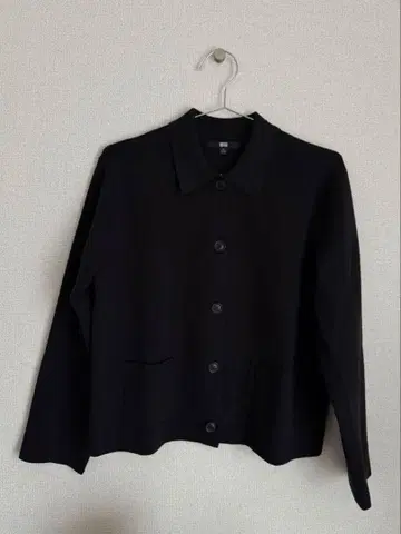 유니클로 밀라노 리브 니트 자켓 풀 오픈 폴로 니트 폴로 쇼트 니트