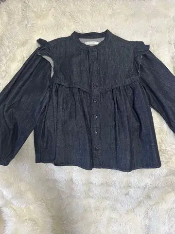 MOUSSY 러플 인디고 블라우스