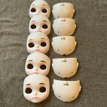 아이시 인형 페이스 부품 5개 세트 화이트