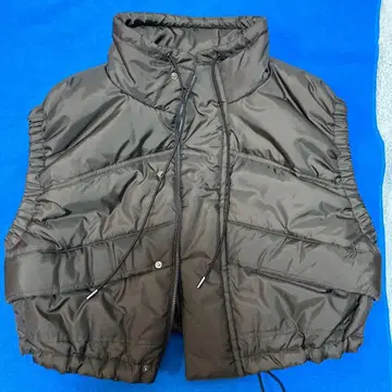 mici 다운 베스트 다크 브라운